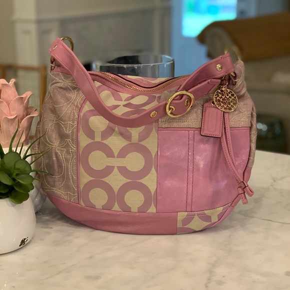 Coach Handbags - Coach Patchwork Ali Lilac Rose Hobo Handbag